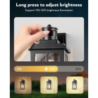 Vianis Motion Sensor Outdoor Light Fixtures Wall Mount Black Porch Lights Outdoor Lantern Antirust Waterproof Exterior Lights