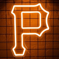 Baseball Neon Signs Pirates Team Logo Light Baseball Neon Light Sign Sport Decor Baseball Decor For Club Bedroom Man Cave Neon S