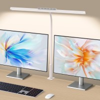 Seoufrdz Desk Lamp 3 Colors Stepless Dimming Led Desk Lamps For Home Office Adjustable Memory Desk Light With Clamp Touch Contr