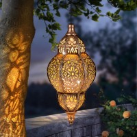 Hanging Solar Lantern Outdoor Decor Moroccan Solar Lights For Outside Garden Decorations Waterproof Solar Lanterns Garden Gift