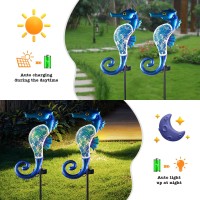 Yiosaxsolar Outdoor Lights Decorativeyard Outdoor Decorative Garden Stakes Seahorse Decorative Waterproof 7 Led Light Decor