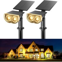 Linkind Solar Lights Outdoor Solar Lights For Outside Waterproof Ip67 Solar Spot Lights 120 Adjustable Panel And Light Solar Lan