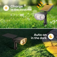 Linkind Solar Lights Outdoor Solar Lights For Outside Waterproof Ip67 Solar Spot Lights 120 Adjustable Panel And Light Solar Lan