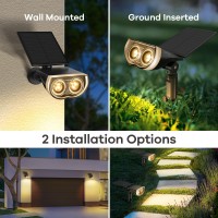 Linkind Solar Lights Outdoor Solar Lights For Outside Waterproof Ip67 Solar Spot Lights 120 Adjustable Panel And Light Solar Lan