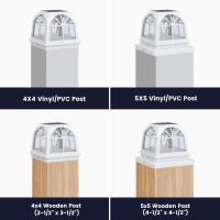 Siedinlar Solar Post Lights Outdoor Fence Deck Post Cap Light 2 Brightness Edison Led Bulbs For 4X4 5X5 Vinyl Wooden Posts Patio