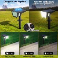 Solar Spot Lights Outdoor Ip65 Waterproof 53 Leds Solar Powered Garden Yard Lights Outdoor 3 Modes Landscape Spotlight Wall Lig