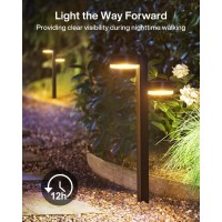 Eleclink Solar Pathway Lights Outdoor Waterproof 4 Pack Dualhead Solar Lights Outdoor 2X Brighter 24 Led Outdoor Solar Garden