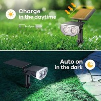 Linkind Solar Lights Outdoor Solar Lights For Outside Waterproof Ip67 Solar Spot Lights 120 Adjustable Panel And Light Solar Lan