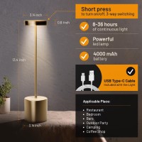 Pmaggia Cordless Rechargeable Table Lamp Wireless Led Desk Lamp 5000 Mah Over 36 Hrs Stepless Dimming Modern Portable Table