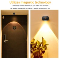 Hilitand Dimming Lights 3 Color Motion Sensor Wall Light Cordless Mount Rechargeable Led Wall Sconce For Hallway Cabinet Closet Corridor