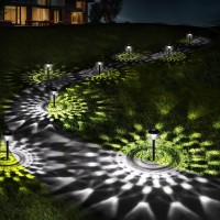 Ornesign Ultra Bright Solar Lights Outdoor Waterproof 8 Pack 100 Faster Charge Solar Lights For Outside With Vibrant Mandala P