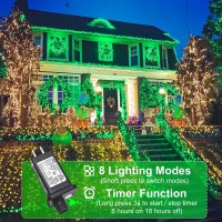 Christmas Lights Outdoor 100Ft 300 Led String Lights For Outside 8 Modes Timer Memory Function Waterproof Plug In Fairy T