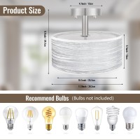 Ceiling Light 3Light Ceiling Light Fixture Semi Flush Mount Ceiling Light Light Fixtures Ceiling Mount With Double Fabric Sh