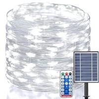 500 Led Solar Powered Fairy Lights 164Ft Extra Long Solar Twinkle Lights With Remote Timer For Outdoor Tree Backyard Garden Part