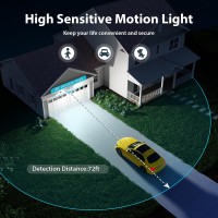 Imaihom 65W Motion Sensor Outdoor Lights Plug In Flood Lights Outdoor 6500Lm 3 Mode Led Security Light With Plug Remote Contro