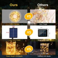 Zaiyw 300 Led 100Ft Solar Fairy Lights Outdoor Solar Sliver Wire Fairy Lights With Timer Remote Twinkle Lights Waterproof For