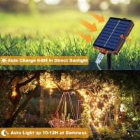 Zaiyw 300 Led 100Ft Solar Fairy Lights Outdoor Solar Sliver Wire Fairy Lights With Timer Remote Twinkle Lights Waterproof For