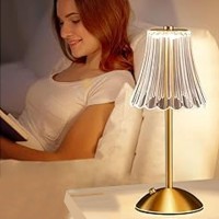 Pomya Vintage Lamp Flower Lamp, Bedside Small Table Lamp, 3 Colors Nightstand Light, 1200Mah Rechargeable Cordless Vintage Lamp For Home Decor For Bedroom Living Room, Mother'S Day Gift