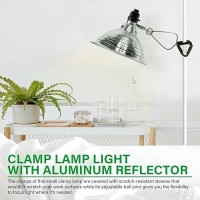 Simple Deluxe Clamp Lamp Light Socket With 85 Inch Aluminum Reflector Suit For Max 150 Watt Lamp No Bulb Included With 182