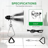 Simple Deluxe Clamp Light With 55 Inch Adjustable Aluminum Reflector Suit For E26 Socket Max 60 Watt Lamp No Bulb Included