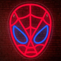 Spider Neon Sign Spider Led Sign For Children Room Anime Neon Lights Superheo Light Up Sign For Bedroom Game Room Cool Decor For