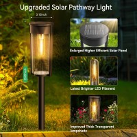 Letmy Solar Pathway Lights Outdoor Upgraded 8 Pack Solar Lights Outdoor Ip65 Waterproof Auto Onoff Solar Landscape Path Light