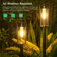 Letmy Solar Pathway Lights Outdoor Upgraded 8 Pack Solar Lights Outdoor Ip65 Waterproof Auto Onoff Solar Landscape Path Light