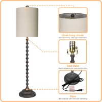 Lampworks Rusticfarmhousecountry Living Consolebuffet Table Lamp Set Of 2 For Entryway Or Dining Room Cavena Gray Elegant Ta