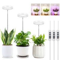 Lordem Grow Light Full Spectrum Red Blue Spectrum Plant Light For Indoor Plants Height Adjustable Growing Lamp With Auto On