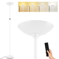 Bricosmocon Stepless Dimmable Floor Lamp 30W 3000Lm Super Bright Led Torchiere Floor Lamps With Remote Touch Control 71 In Tal