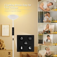 Bricosmocon Stepless Dimmable Floor Lamp 30W 3000Lm Super Bright Led Torchiere Floor Lamps With Remote Touch Control 71 In Tal