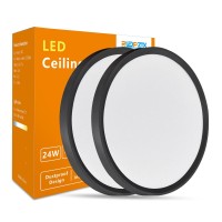 2 Pack 16 Inch Led Flush Mount Ceiling Light 32W 3480Lm Ultraslim Low Profile Led Ceiling Light 3000K4000K6000K 3 Color Sel