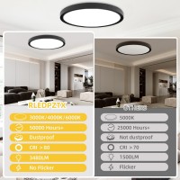 2 Pack 16 Inch Led Flush Mount Ceiling Light 32W 3480Lm Ultraslim Low Profile Led Ceiling Light 3000K4000K6000K 3 Color Sel