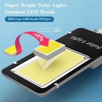 Okpro 5000W Solar Street Lights Outdoor 7000K Solar Lights Outdoor Dusk To Dawn High Brightness Wide Angle Street Lights Sola