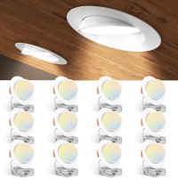 Amico 12 Pack 6 Inch 5Cct Gimbal Led Recessed Lighting 36090Adjustable Eyeball Directional Downlight Dimmable 2700K3000K35