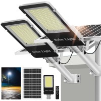 Okpro 5000W Solar Street Lights Outdoor Waterproof 7000K Solar Parking Lot Lights Commercial Dusk To Dawn Wide Angle Street L