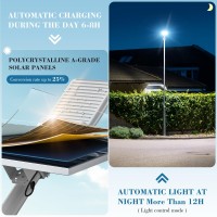 Okpro 6000W Solar Street Lights Outdoor 2 Pack Solar Parking Lot Lights Commercial Dusk To Dawn Solar Lights Outdoor Waterpro