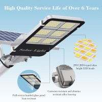 Okpro 6000W Solar Street Lights Outdoor 2 Pack Solar Parking Lot Lights Commercial Dusk To Dawn Solar Lights Outdoor Waterpro