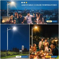 Okpro 6000W Solar Street Lights Outdoor 2 Pack Solar Parking Lot Lights Commercial Dusk To Dawn Solar Lights Outdoor Waterpro