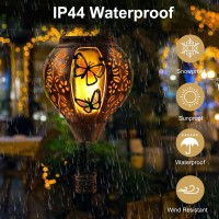 Hot Air Balloon Solar Lantern Butterfly Lights With Flickering Flame Solar Powered Led Lights Outdoor Waterproof Decorative Hang