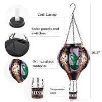 Hot Air Balloon Solar Lantern Hummingbird Lights With Flickering Flame Solar Powered Led Lights Outdoor Waterproof Decorative Ha