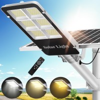 Okpro 6000W Solar Street Lights Outdoor Solar Parking Lot Lights Commercial Remote Control Solar Lights Outdoor Waterproof So