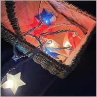 Red White Blue Stars String Lights 85Ft 4Th Of July Decorations Lights With 10 Red White Blue Lights Plug In Stars String Lig