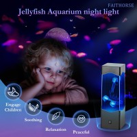 Faithorse Jellyfish Lamp Mesmerizing Lava Lamp Multicolor Jelly Fish Light Lamp Christmas Gifts For Kids And Adults Perfect