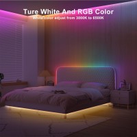 Tatazone 328Ft Rgbwwic Wifi Smart Flowing Led Strip Light Rgb Chasing Effecttunable White 3000K6500K Led Lights Work With A