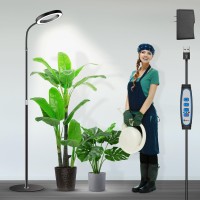 Garpsen Grow Lights For Indoor Plants Full Spectrum Led Plant Light With Stand 3 Color Modes Floor Grow Lamp With Timer 6121