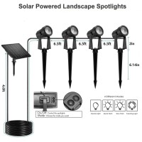 Zyan Solar Landscape Lights Outdoor Solar Spotlights Outdoor Waterproof For Yard Garden Lawn Plant Tree Wall Pathways Po