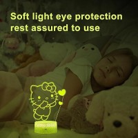 Honrg Love Lamp Kitty Lamp Cat Led Night Light Kitty Gifts 16 Color Kitty Lights Girls Room Decor Lamp With Remote Dim Kitty G