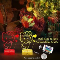 Honrg Love Lamp Kitty Lamp Cat Led Night Light Kitty Gifts 16 Color Kitty Lights Girls Room Decor Lamp With Remote Dim Kitty G