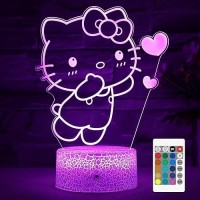 Honrg Love Lamp Kitty Lamp Cat Led Night Light Kitty Gifts 16 Color Kitty Lights Girls Room Decor Lamp With Remote Dim Kitty G